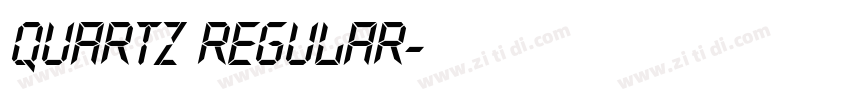 Quartz Regular字体转换